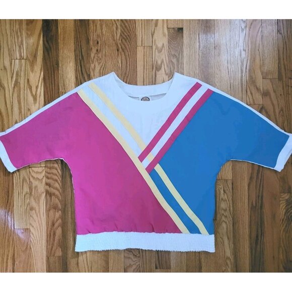 Vtg Picket And Post Le Chute Top Size Medium Windbreaker  Geometric Color Block - Picture 2 of 7